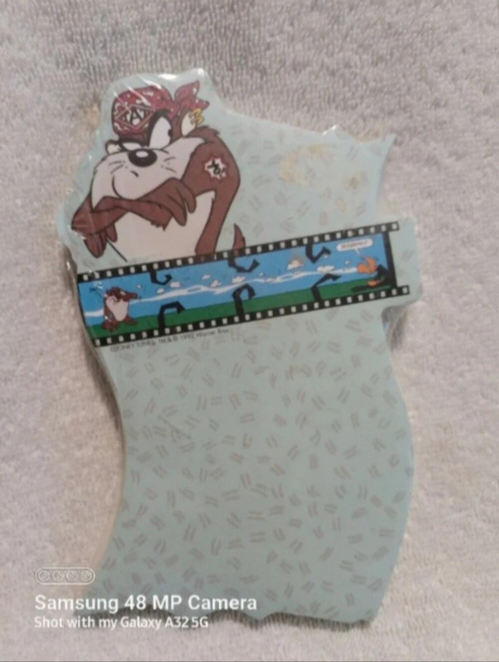 Vintage Looney tunes Tasmanian Devil film strip die cut memo pad